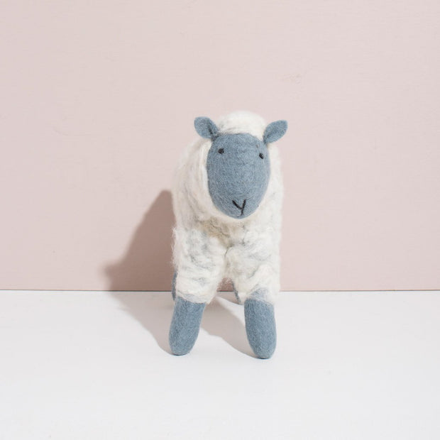 Hand Felted Large Sheep - Grey