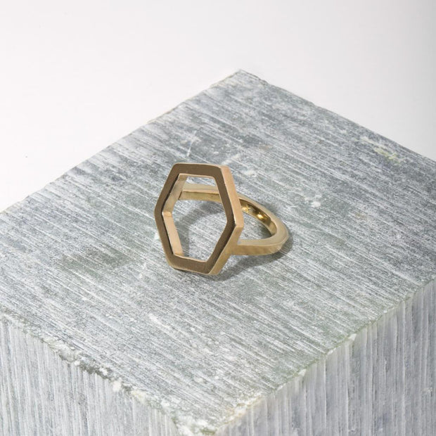 Hexagon Shape Shifter Ring