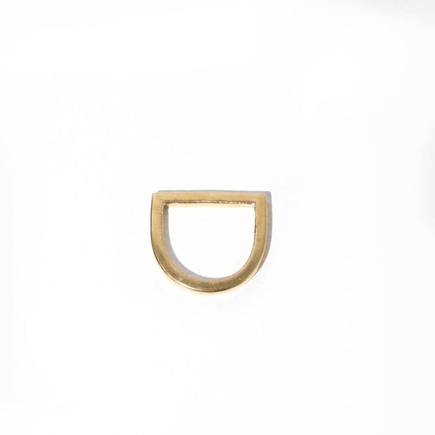 Minimalist Horizon Ring | Brass or Sterling