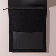 Felt + Leather Messenger Bag | Black