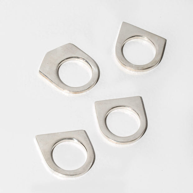 Range Ring Set of 4 - Sterling Silver