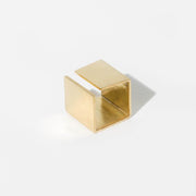Smooth Path Adjustable Square Ring | Brass
