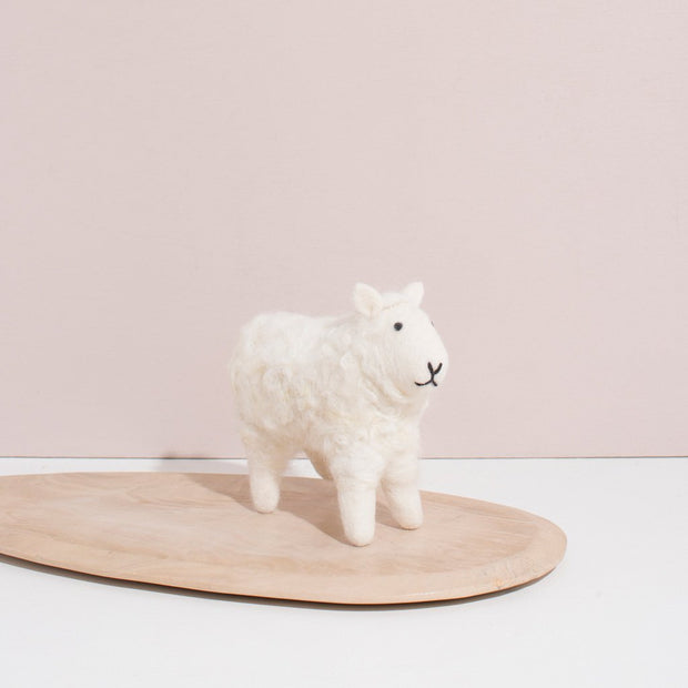 Hand Felted Small Sheep - White