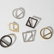 Wink Circle Earrings | Brass