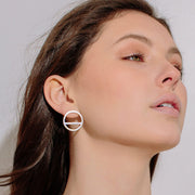 Wink Circle Earrings | Sterling