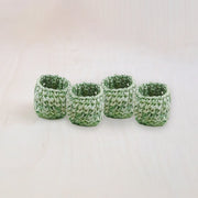 Sage Raffia Crochet Napking Rings, set of 4 - Natural Fiber | LIKHA