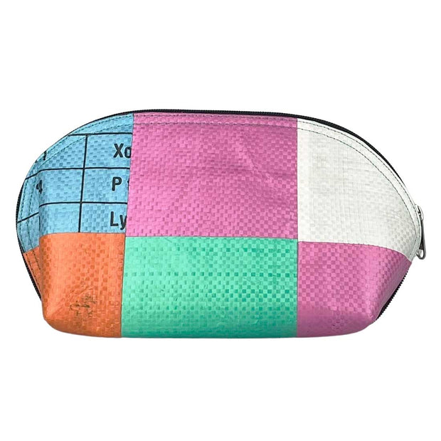 Recycled Makeup Bag - Patchwork Cosmetic Case