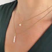 Nora Pearl Necklace in Gold