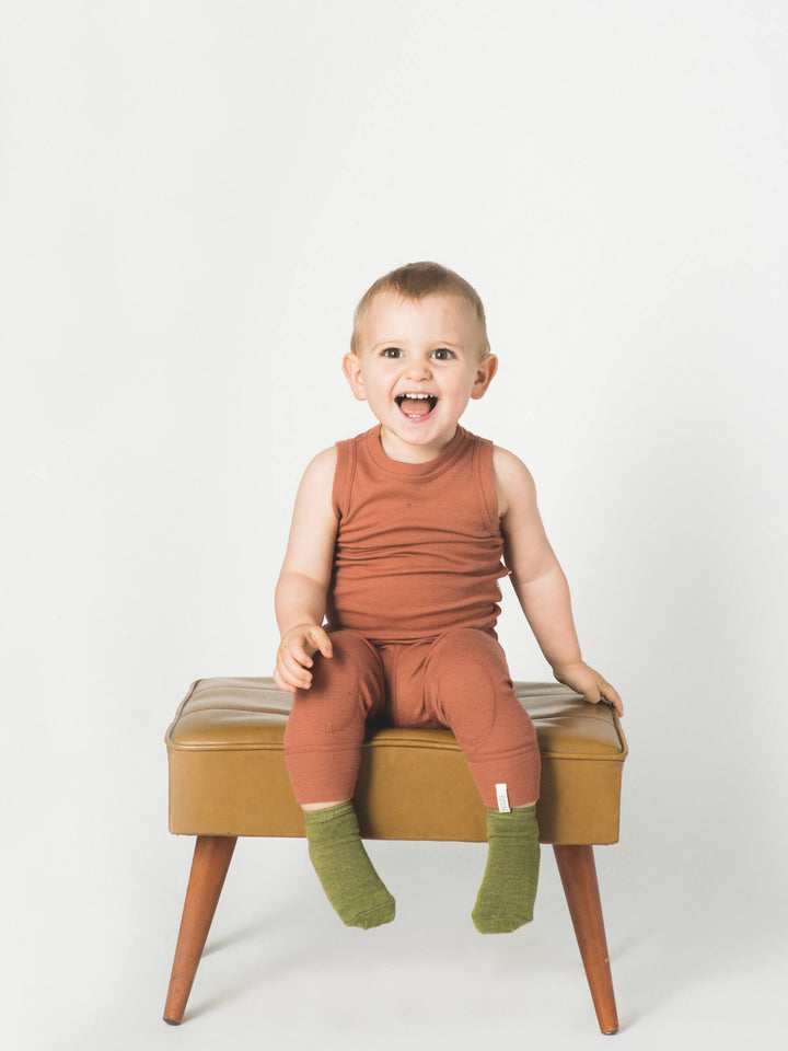 Baby Merino Tank Terracotta