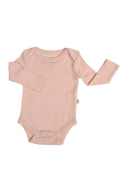 Baby Merino Thermal Bodysuit Pink Stripe