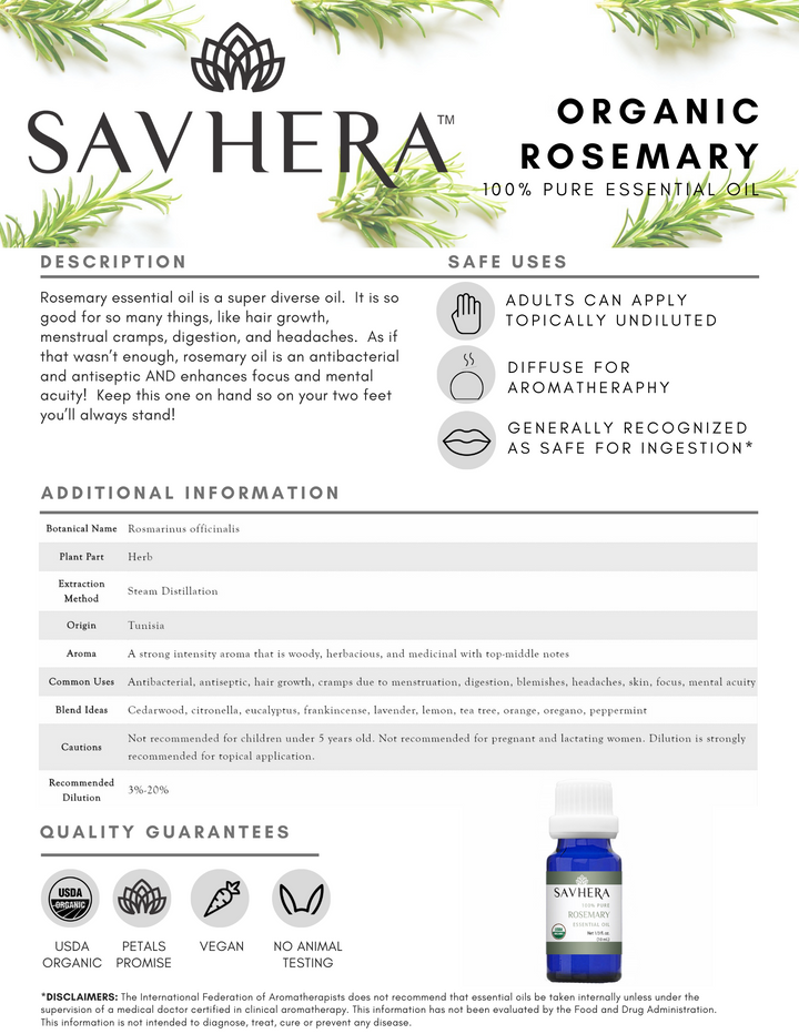 Organic Rosemary Essential Oil