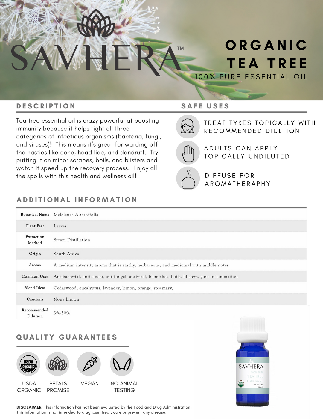 Organic Tea Tree Essential Oil