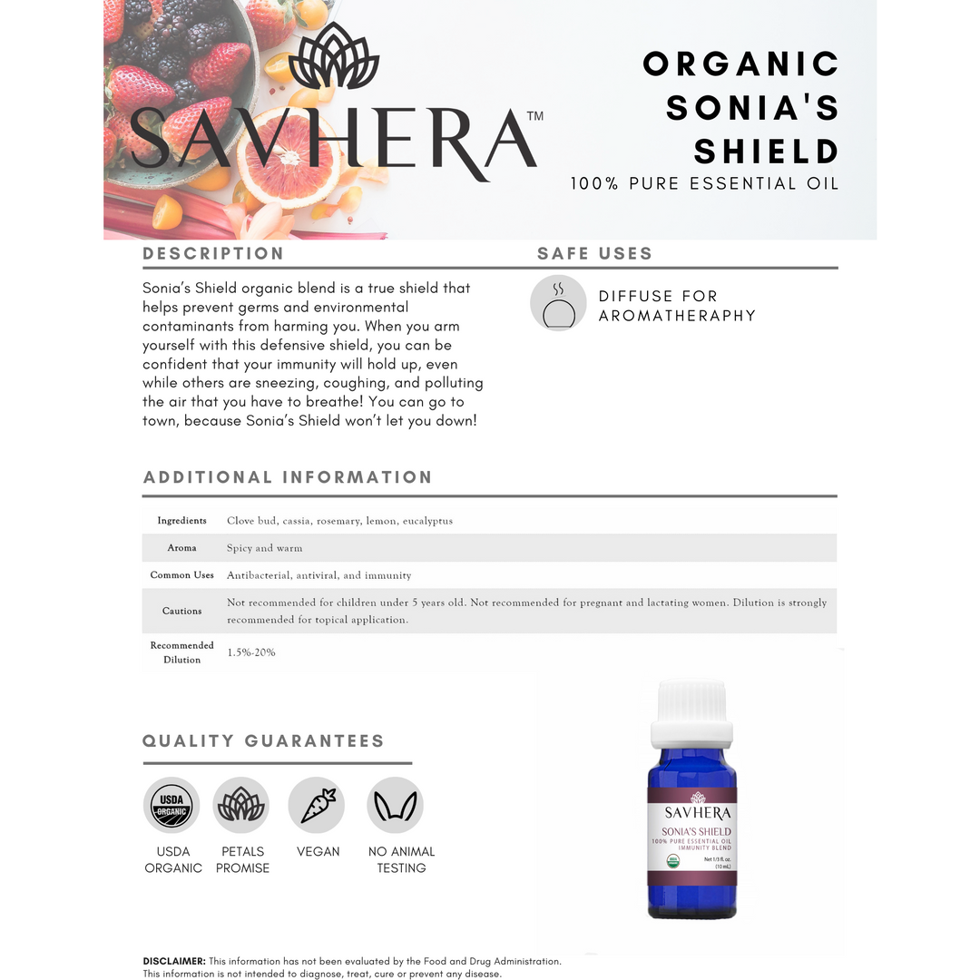 Organic Sonia's Shield Essential Oil Blend