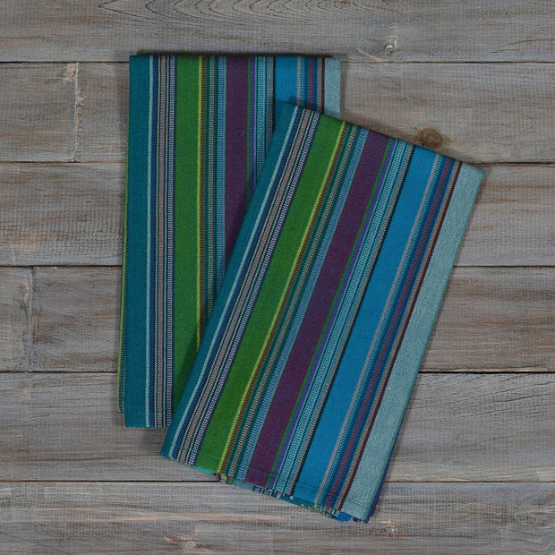 Striped Kitchen Towels | Quetzal Jade