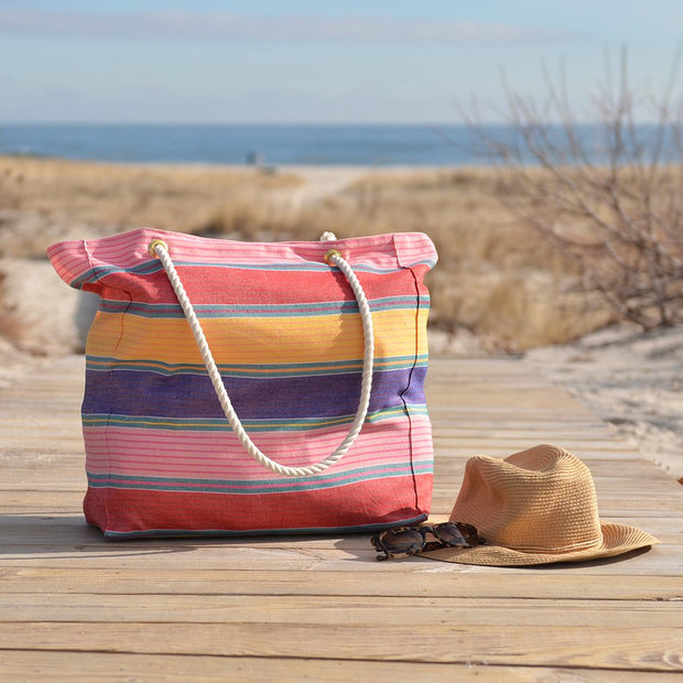 Beach Tote Bag | Carousel Stripes
