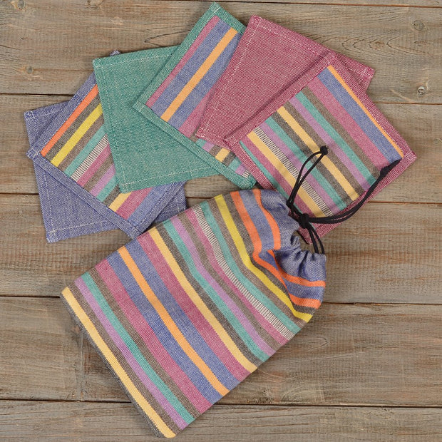 Coasters | Evening Heather Stripes and Solids with Optional Gift Bag