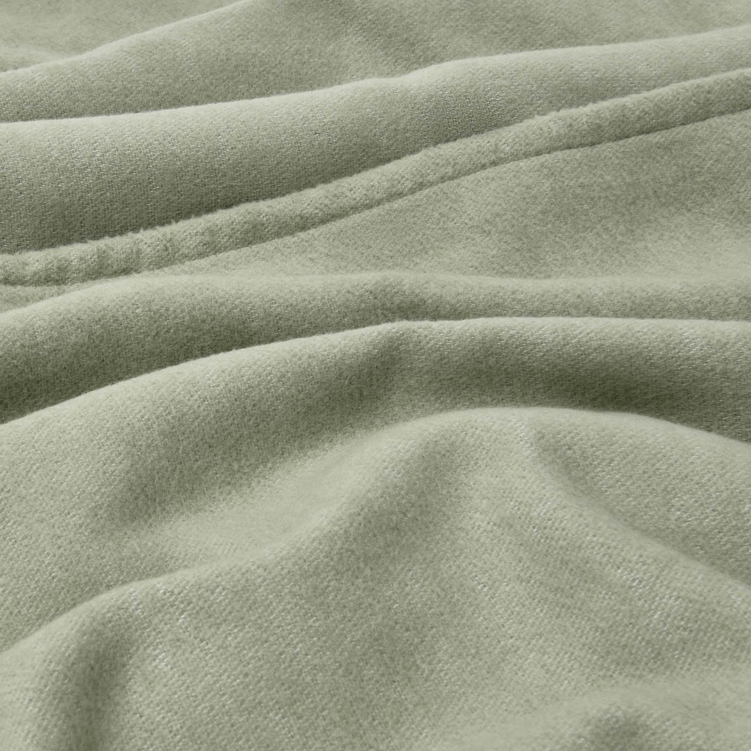 Organic Brushed Cotton Blanket - Moss