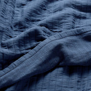 Organic Channel Stitch Matelasse Blanket - Insignia Blue