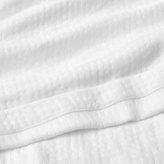 Organic Matelasse Blanket - White