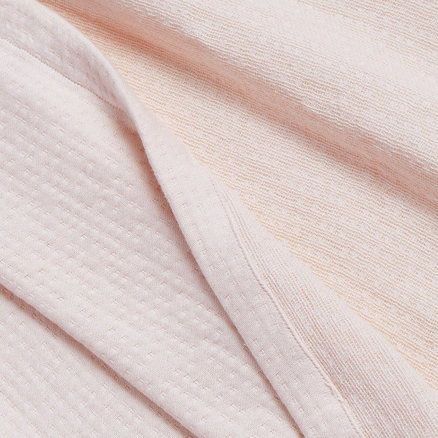 Organic Matelasse Blanket - Blush