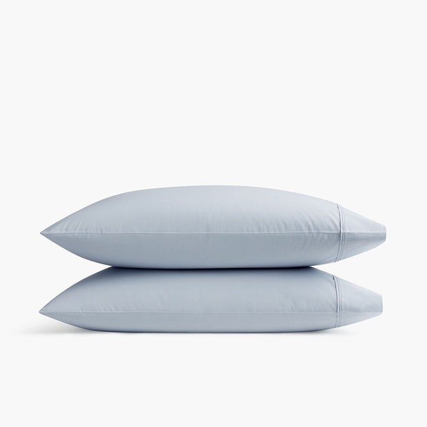Organic Percale Pillowcase Set - Gray Sky