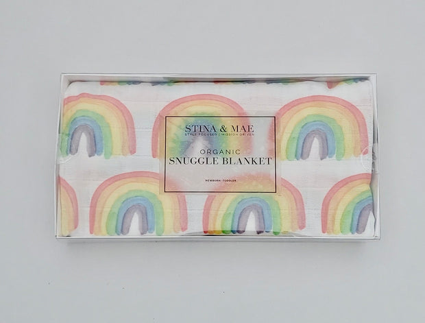 Over The Rainbow Organic Cotton Baby Snuggle Blanket