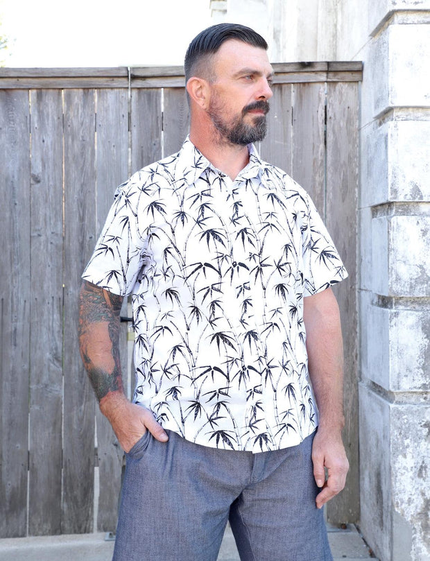 Palm Paradise Organic Cotton Men's Button Down Shirt