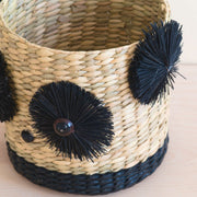 Panda 6" Seagrass Basket Planter - Animal Planter | LIKHA