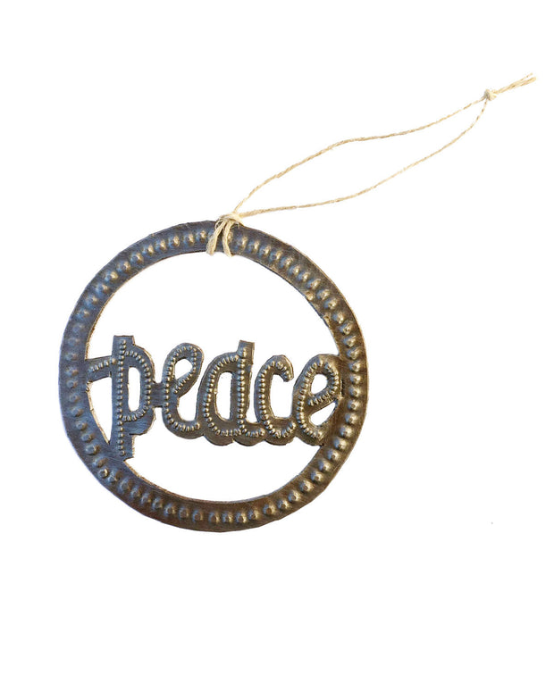 Peace Circle Metal Art Ornament