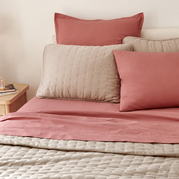 Organic Percale Pillowcase Set - Clay