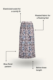 Floral Spring Pleated Skirt