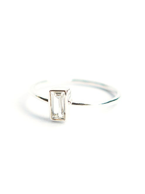 Prism Sterling Ring - Crystal