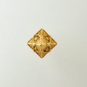 Pyramid Stud Earrings - 18k Gold