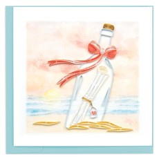 Love Message in a Bottle Quilled Card