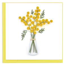 Mimosa Flowers Quilled Card