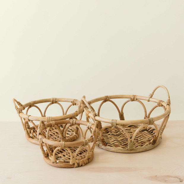 Rattan Fruit Basket -  Wicker Table Basket set of 3 | LIKHÂ