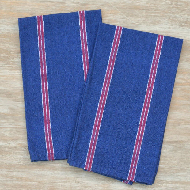 Red, White & Blues Striped Kitchen Towels