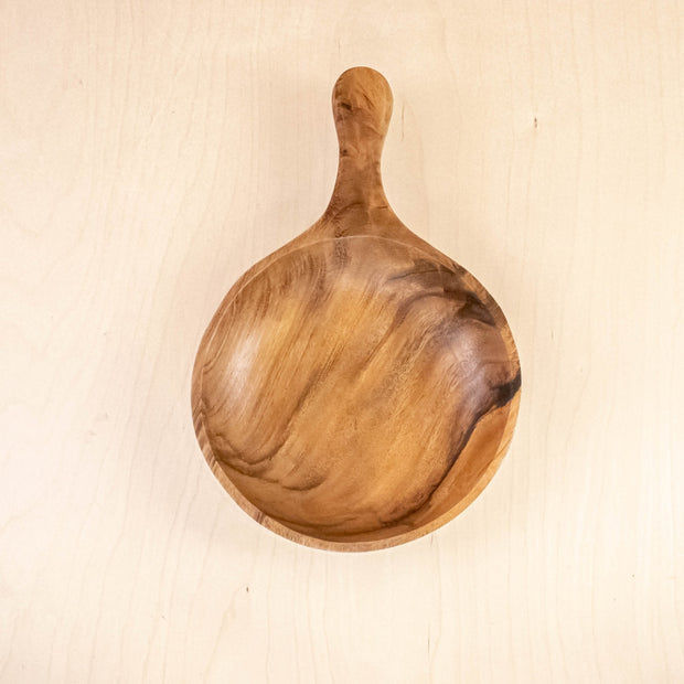 Round Serving Tray with Handles - Acacia Wood | LIKHÂ