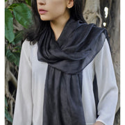 Black Khmer Silk Scarf