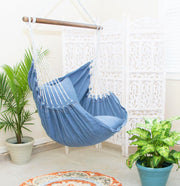 Blue Jeans Denim Hammock Swing Chair + 2 Pillows Set
