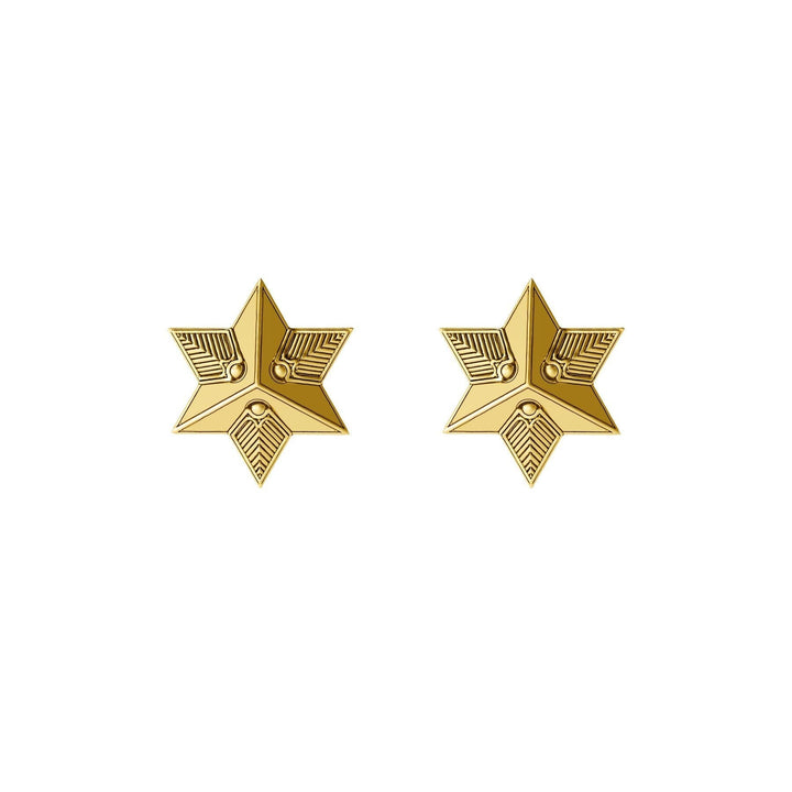 Star Stud Earrings - 18k Gold