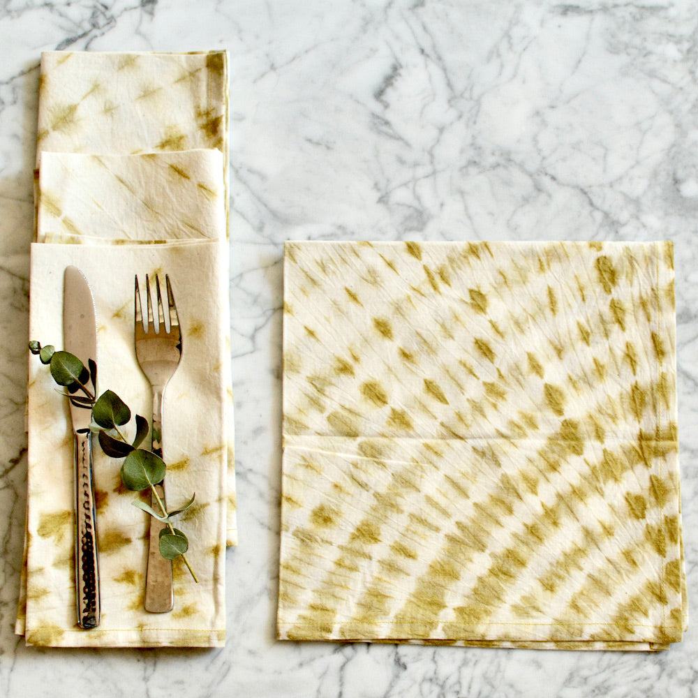 Geetha Shibori Tie-Dye Cotton Napkins