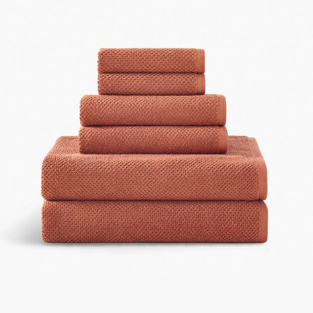 Textured Organic Cotton Towel - Aragon