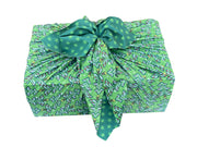 Reusable Holiday Gift Wrap Vintage Trees/Stars Single Large 28" Wrap