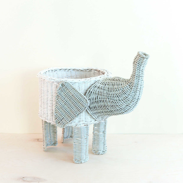 Two-tone Rattan Elephant Basket - Wicker Organizer | LIKHA