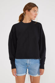Jael Pleat Sleeve Sweatshirt - Black Beauty
