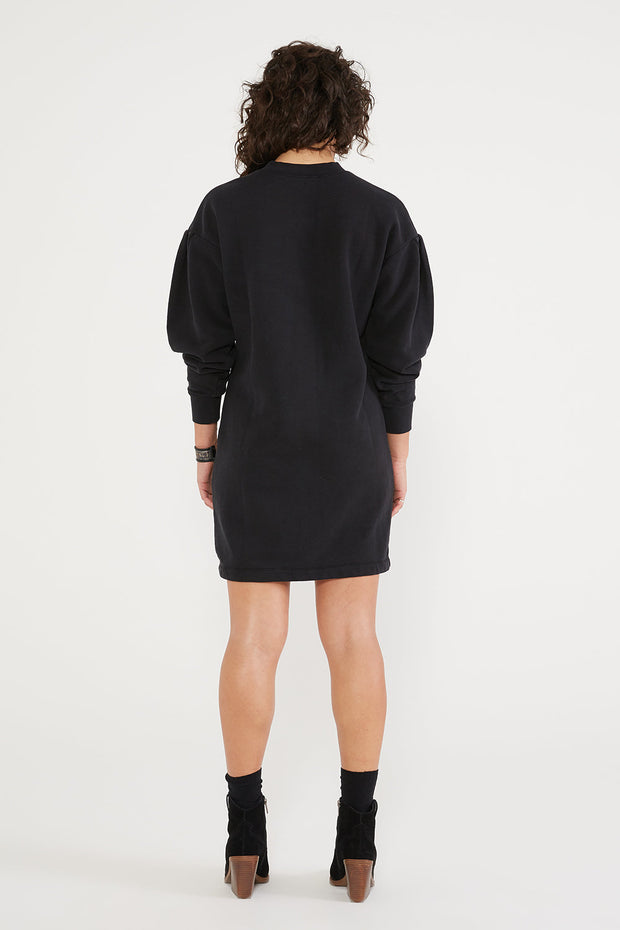 Viola Sweatshirt Dress - Black Beauty