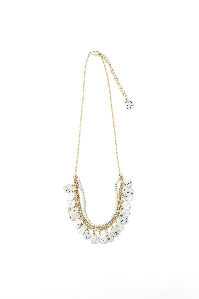 Speckled Bone Necklace