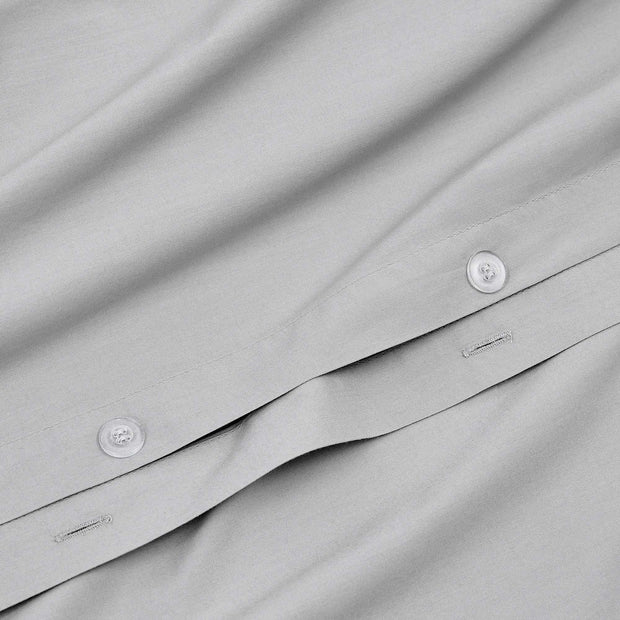 Washed Cotton Duvet Set - Light Gray
