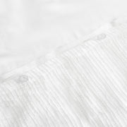 Organic Crinkle Matelasse Duvet Set - White